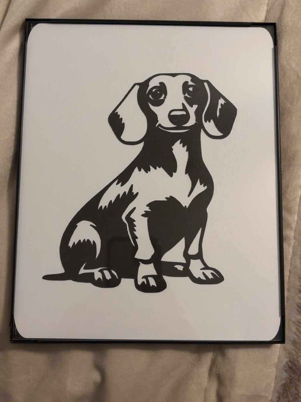 Black & White Dachshund Dog Wall Art I made - Pet Decor
